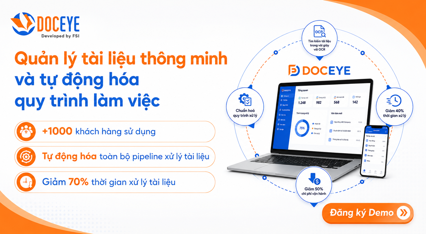 DocEye hỗ trợ quản lý tài liệu và số hóa quy trình