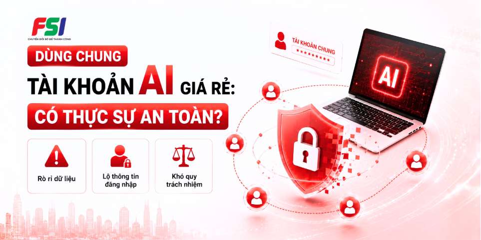 Dùng chung tài khoản AI giá rẻ có thể tăng nguy cơ rò rỉ dữ liệu.