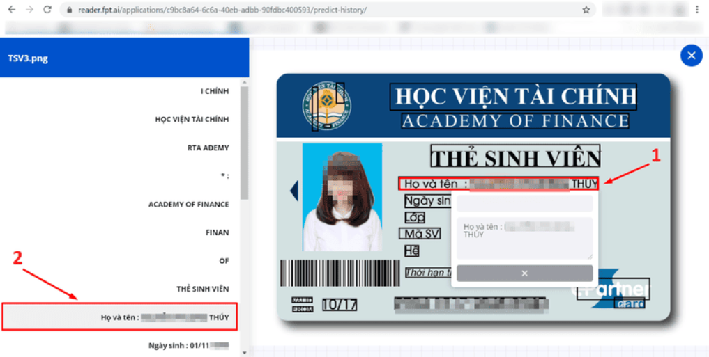 FPT.AI Reader là giải pháp OCR của FPT, hỗ trợ nhận dạng và trích xuất thông tin từ ảnh, file scan hoặc PDF