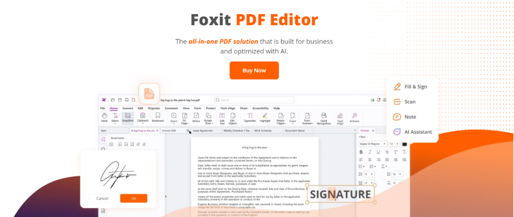 Foxit PDF Editor tích hợp OCR để nhận dạng nội dung trong các file PDF scan hoặc PDF dạng ảnh